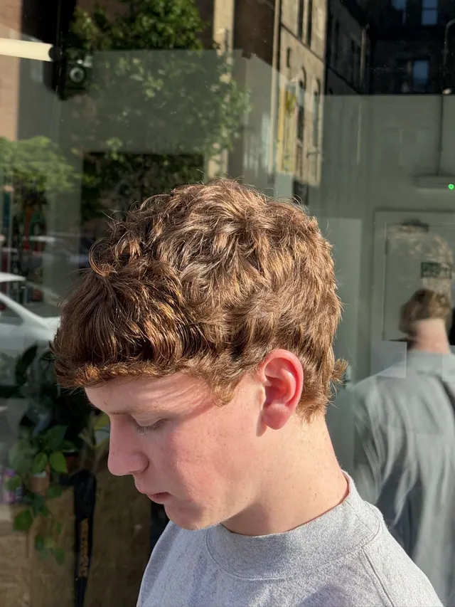 A curly textured cut